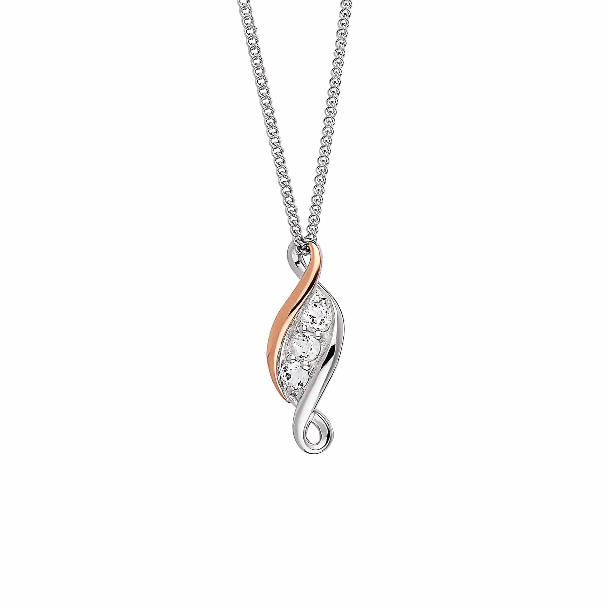 Past Present Future® Sterling Silver Pendant with Topaz