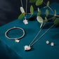 Paw Prints Sterling Silver Stud Earrings with Topaz