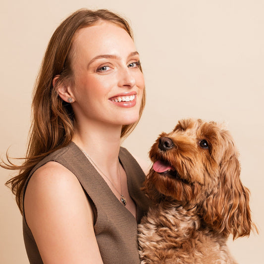 Paw Prints Sterling Silver Locket with Topaz