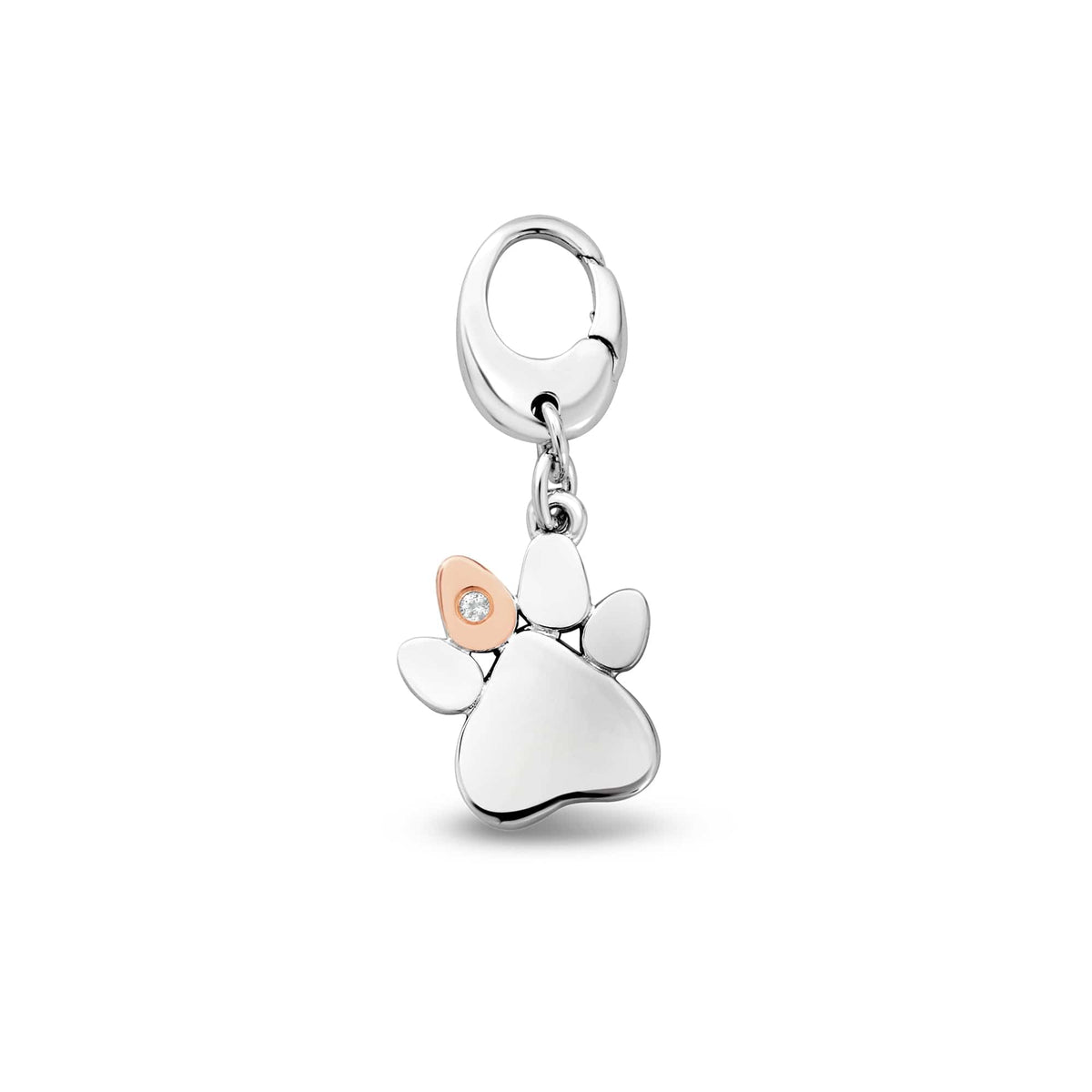 Insignia Sterling Paw Prints Charm Topaz