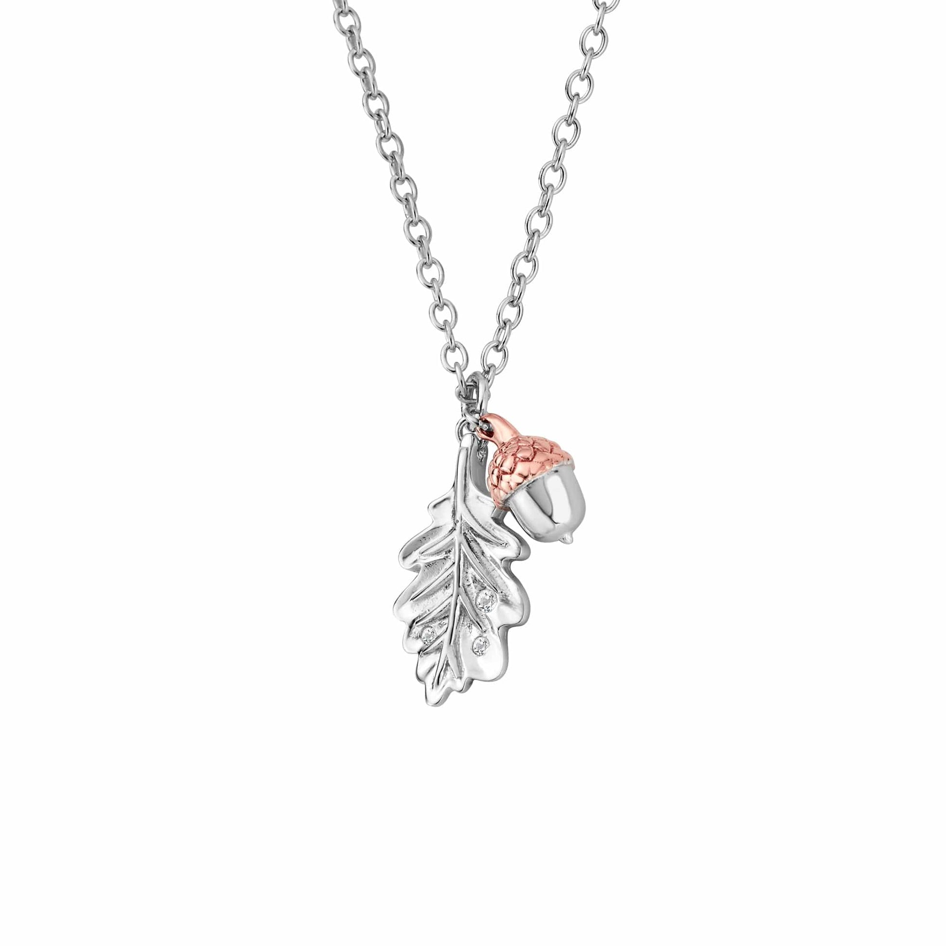 Royal Clogau® Sterling Silver Oak Leaf Pendant with Topaz