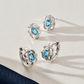 Royal Clogau® Sterling Silver Gateways Huggie Hoop Earrings with Swiss Blue Topaz