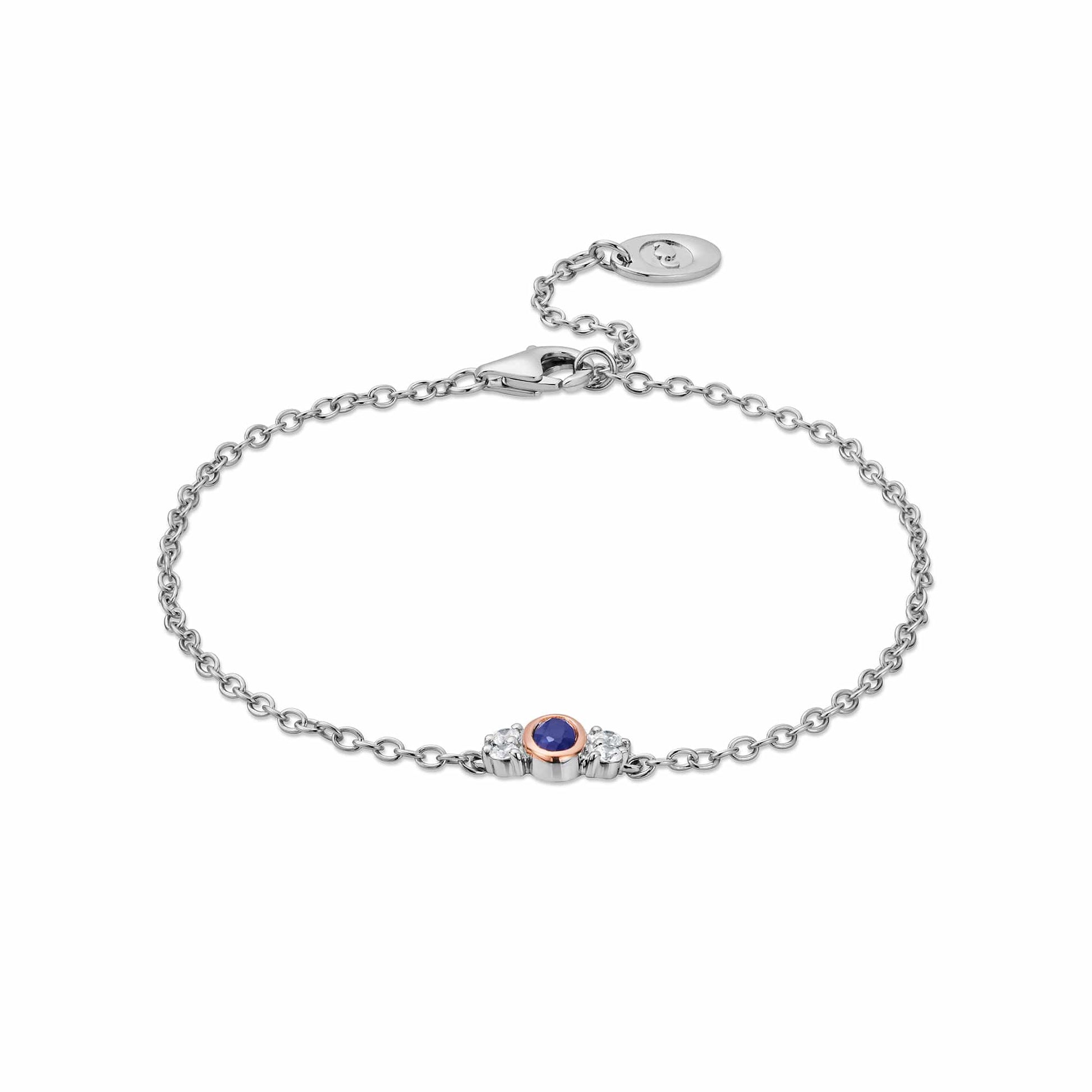 Royal Clogau® Sterling Silver Diana Bracelet with Sapphire & Swarovski® Zirconia