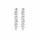 Royal Clogau® Sterling Silver Leaf Drop Earrings with Swarovski® Zirconia