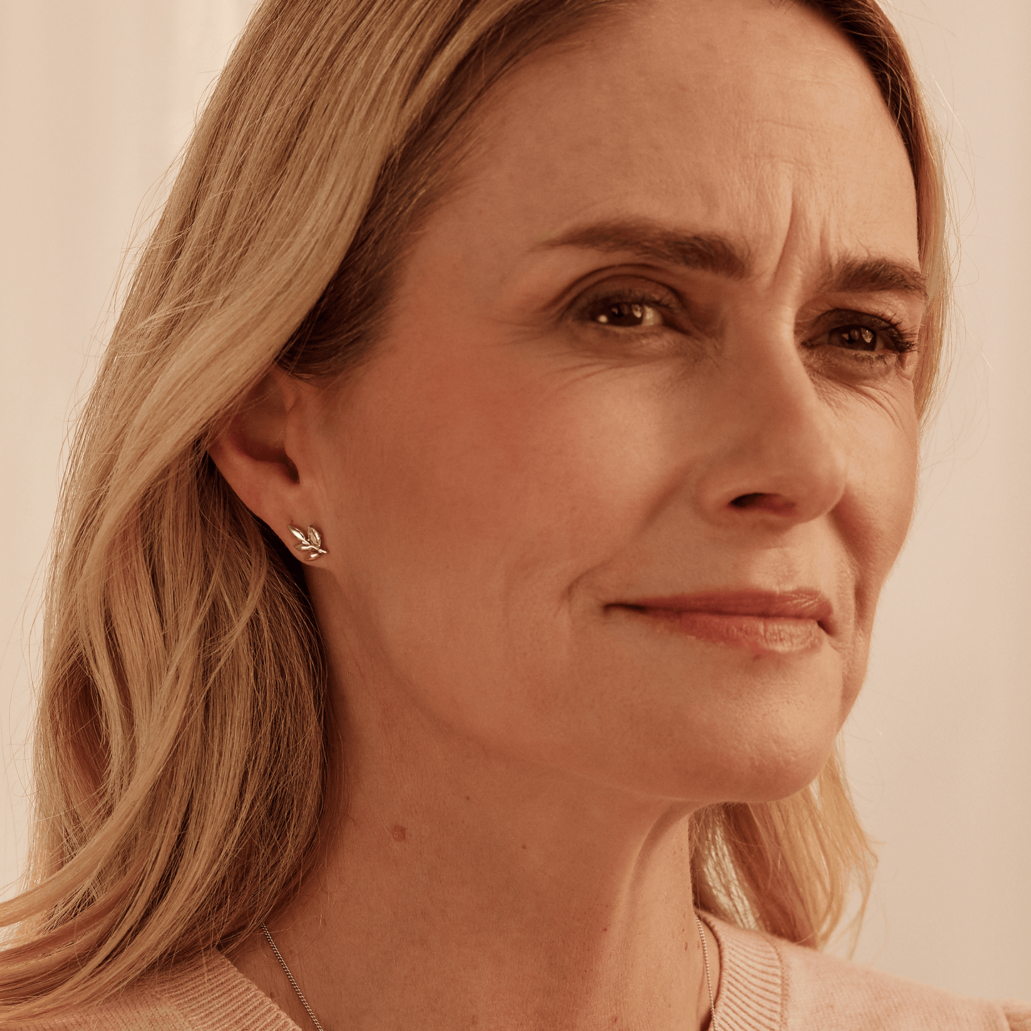 Royal Clogau® Sterling Silver Leaf Stud Earrings with Topaz