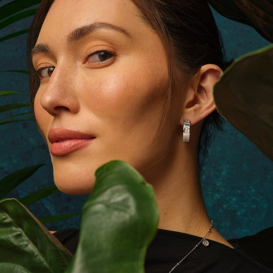 Insignia Sterling Silver Half-Hoop Earrings