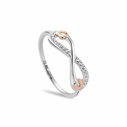 Tree of Life® Sterling Silver Infinity Ring with Topaz