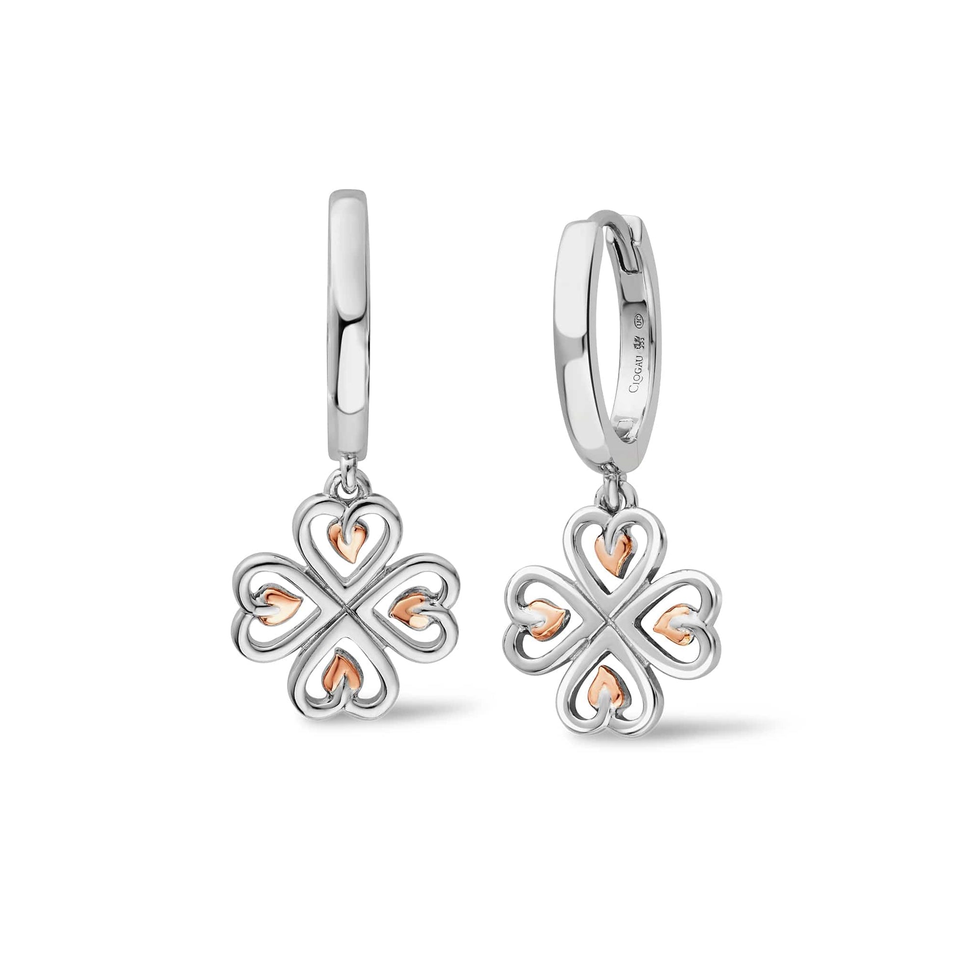 Tree of Life® Sterling Silver Heart Drop-Hoop Earrings