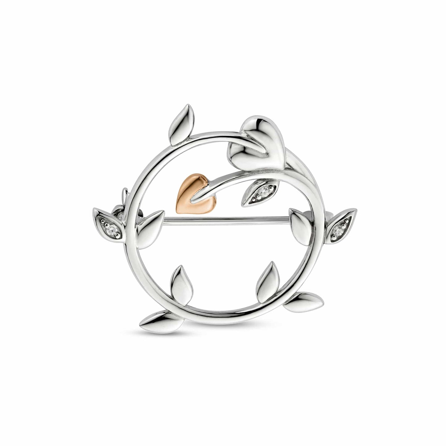 Tree of Life® Sterling Silver Vine Brooch with Swarovski® Zirconia