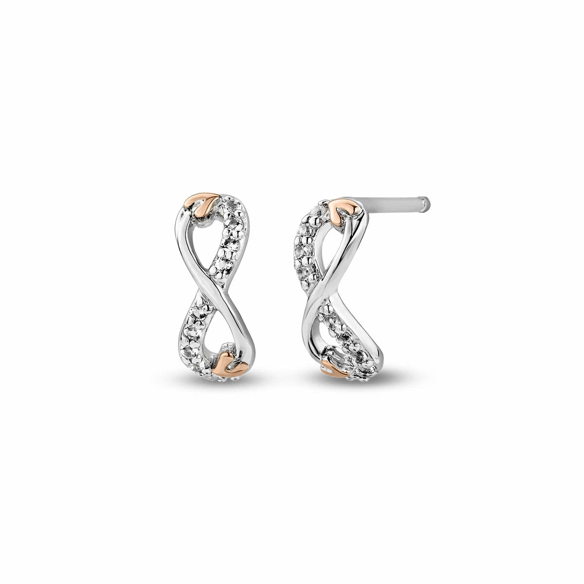 Tree Life® Sterling Infinity Stud Earrings Topaz