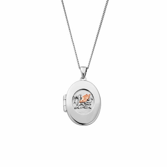 Royal Clogau® Sterling Silver Welsh Dragon Locket