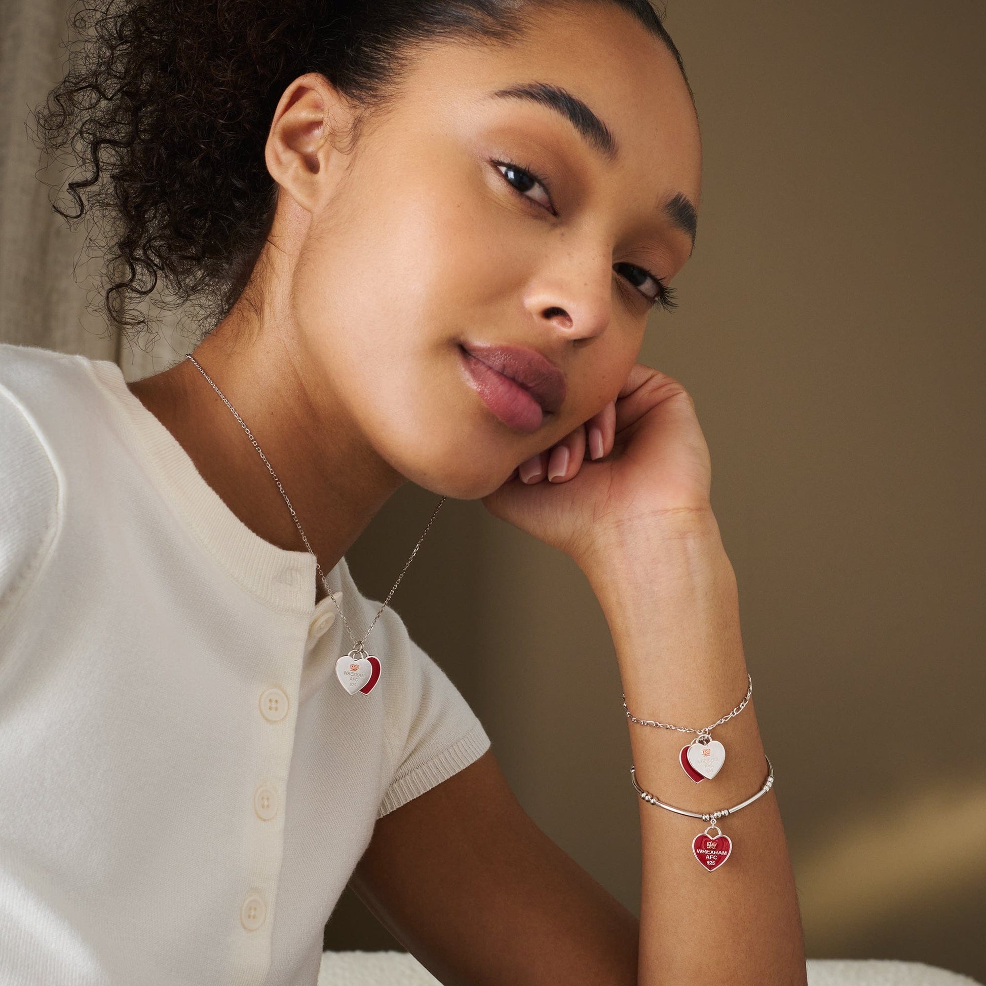 Wrexham AFC Sterling Silver Heart Bracelet