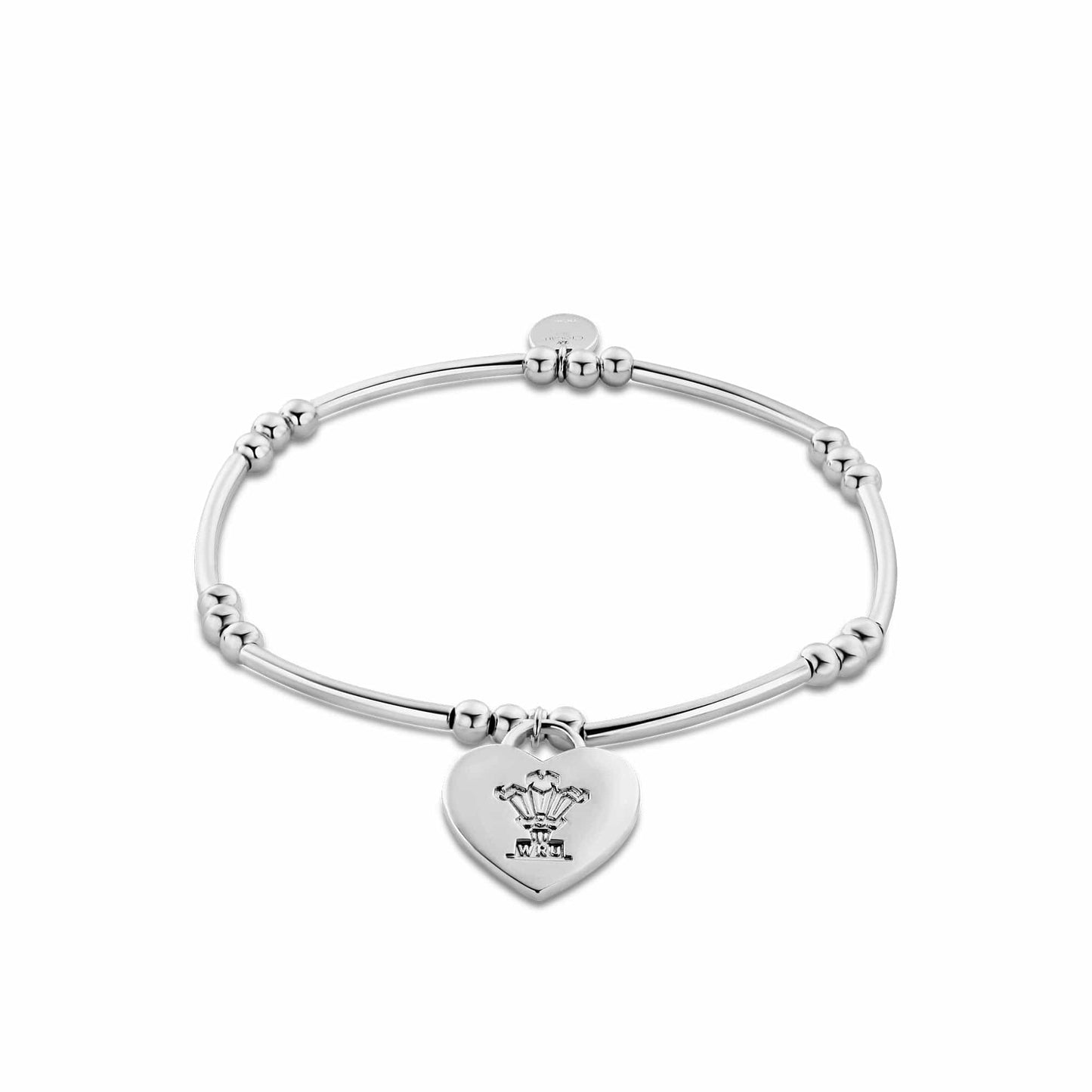 WRU Welsh Heart Silver Affinity Bracelet