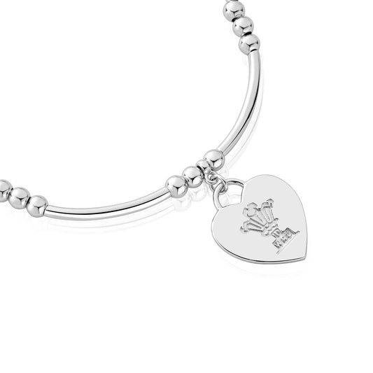WRU Sterling Silver Welsh Heart Affinity Bracelet