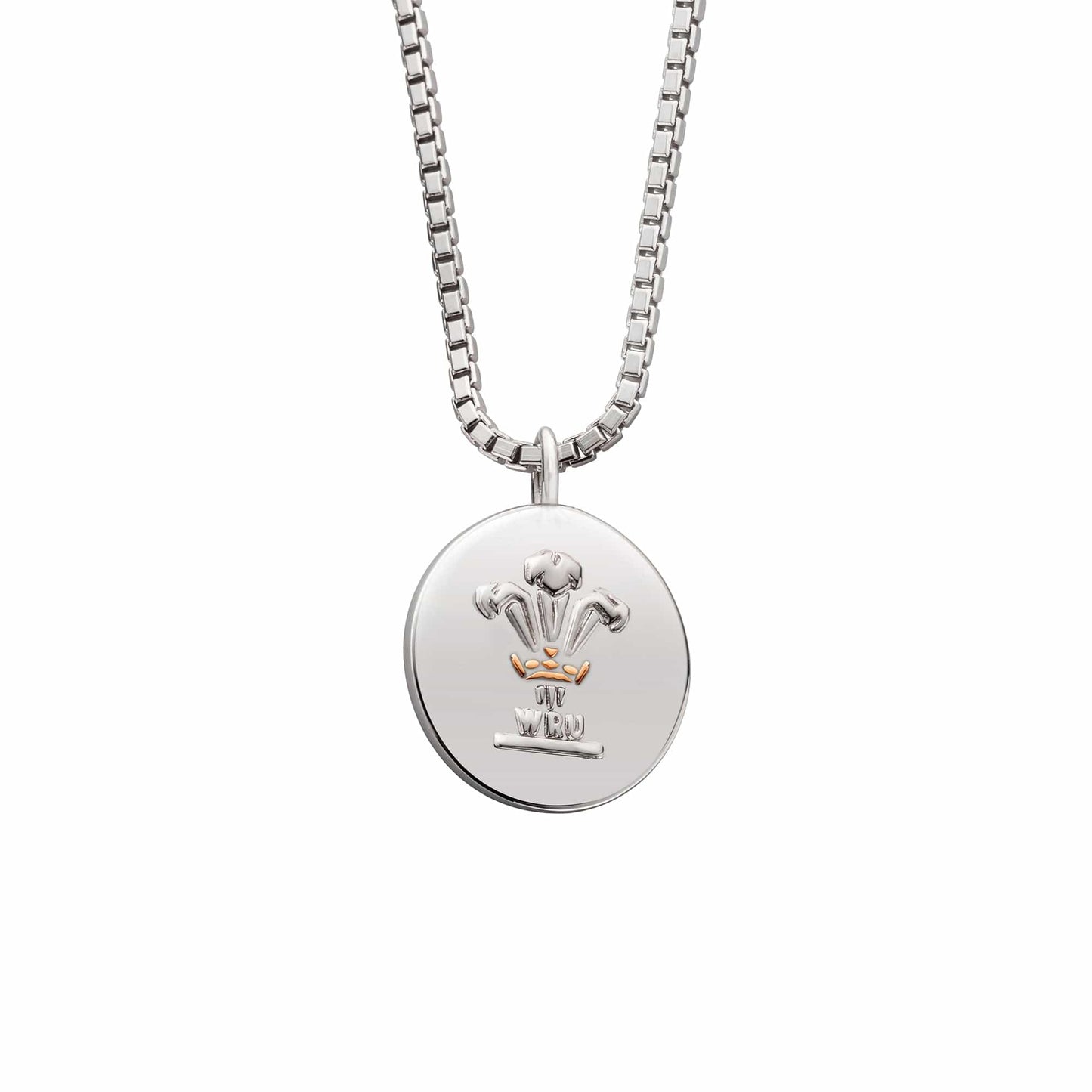 WRU Welsh Dragon Silver Pendant