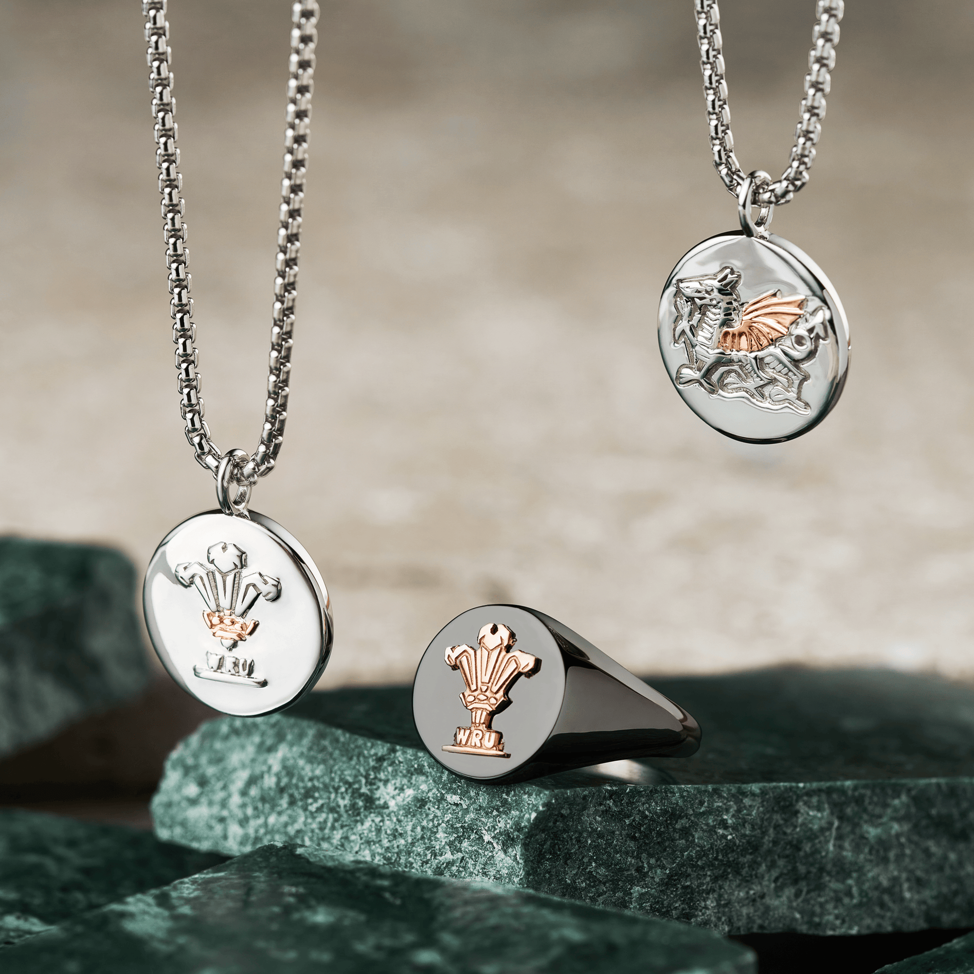 WRU Sterling Silver Signet Ring