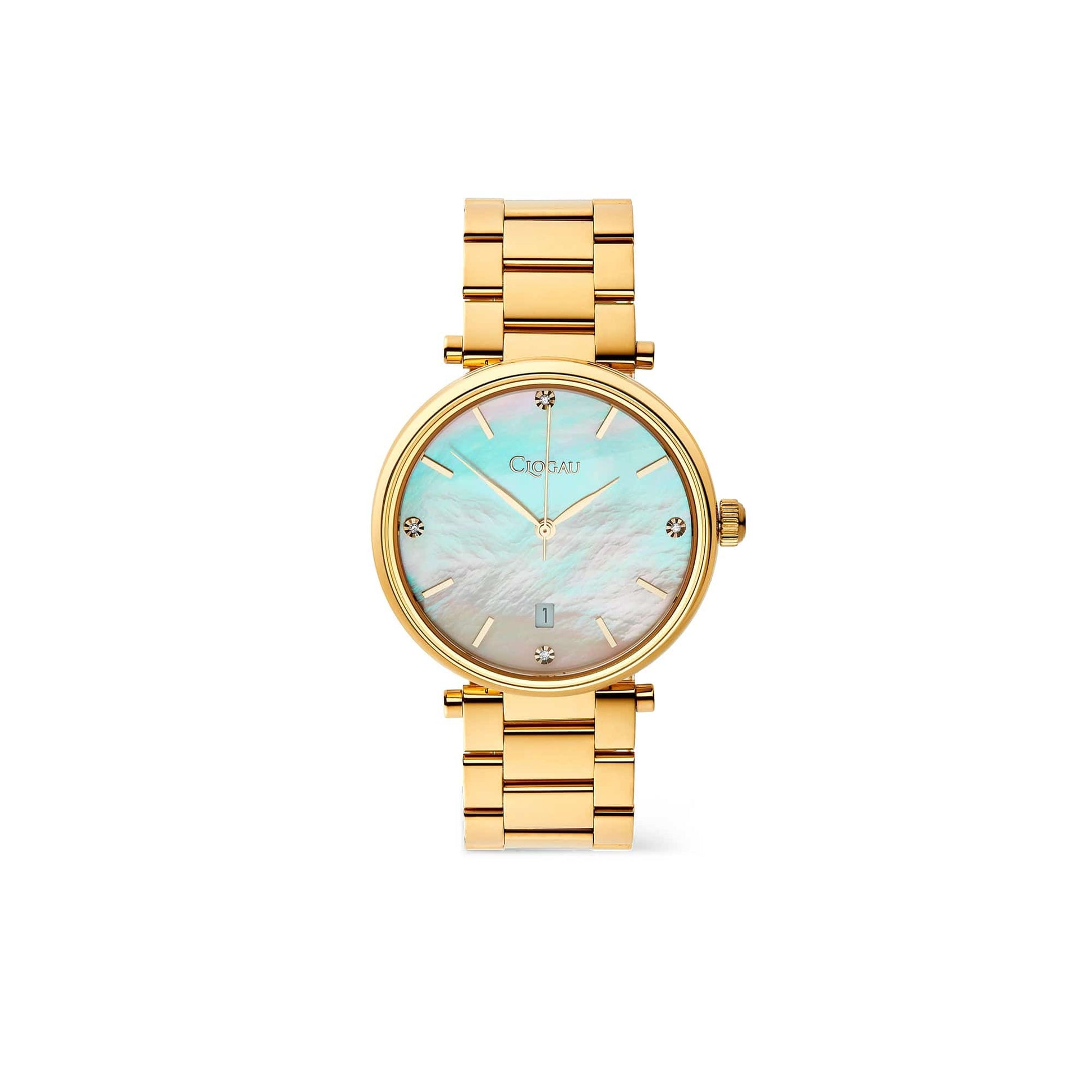 Celyn Yellow Gold-Tone Diamond Watch – Clogau - Main Image