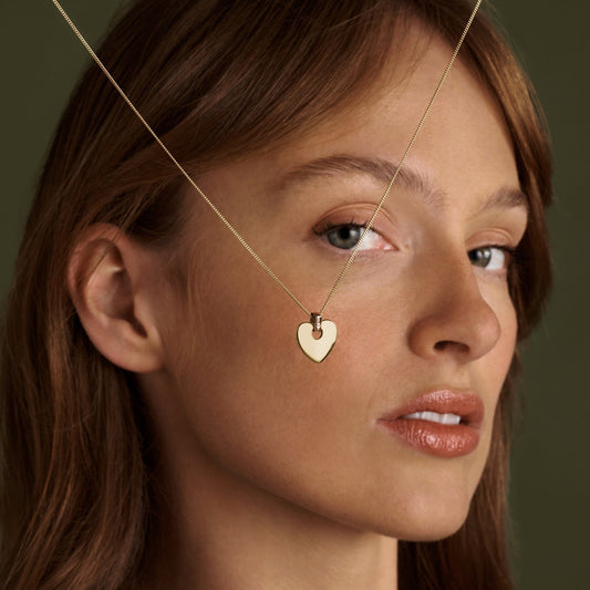 Cariad® 9ct Solid Gold Pendant with Diamond