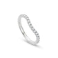9ct White Gold Cariad Wedding Ring with Diamonds