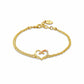 Forever Yours 9ct Solid Gold Kiss Double-Chain Bracelet with Diamonds