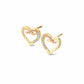 Forever Yours 9ct Solid Gold Kiss Stud Earrings with Diamonds