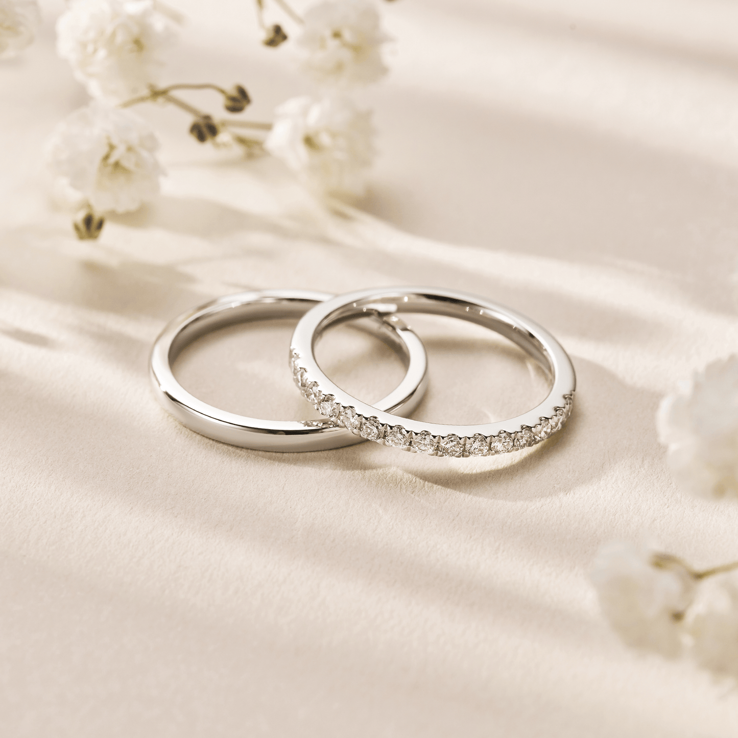 9ct White Gold Celebration Wedding Ring