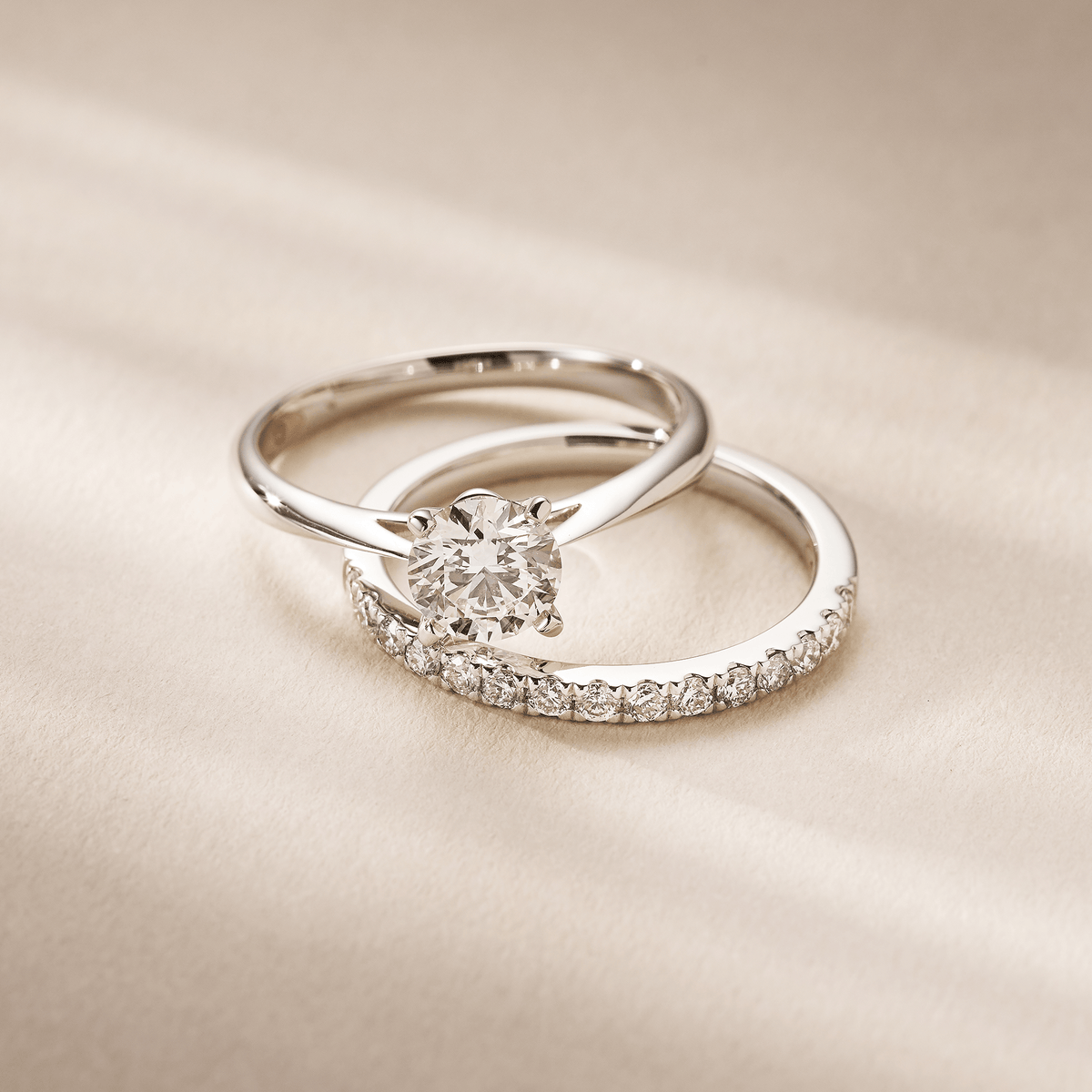 9ct White Gold Celebration Wedding Ring with Lab-Grown Diamonds