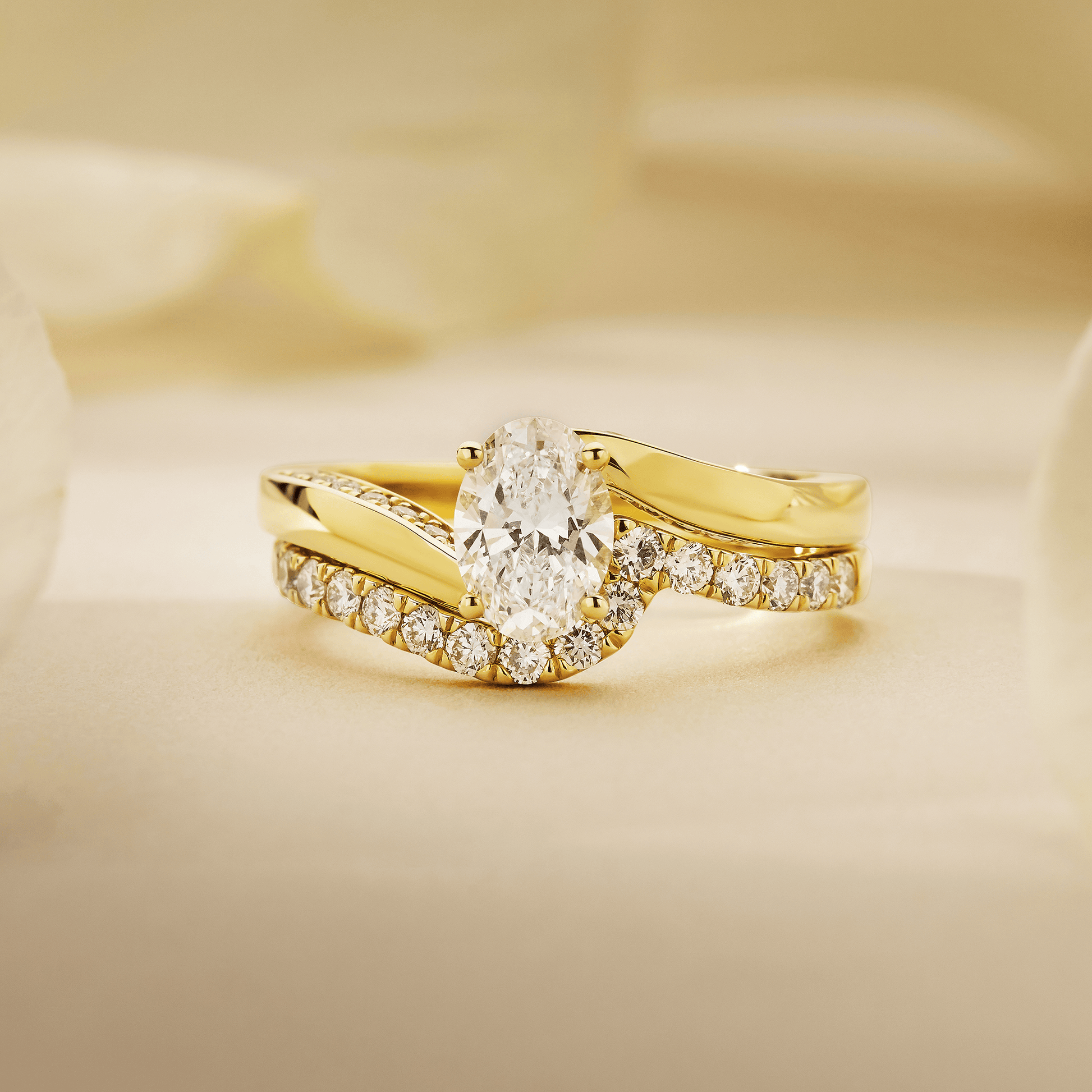 9ct Yellow Gold Forever Fairytale Wedding Ring with Lab-Grown Diamonds