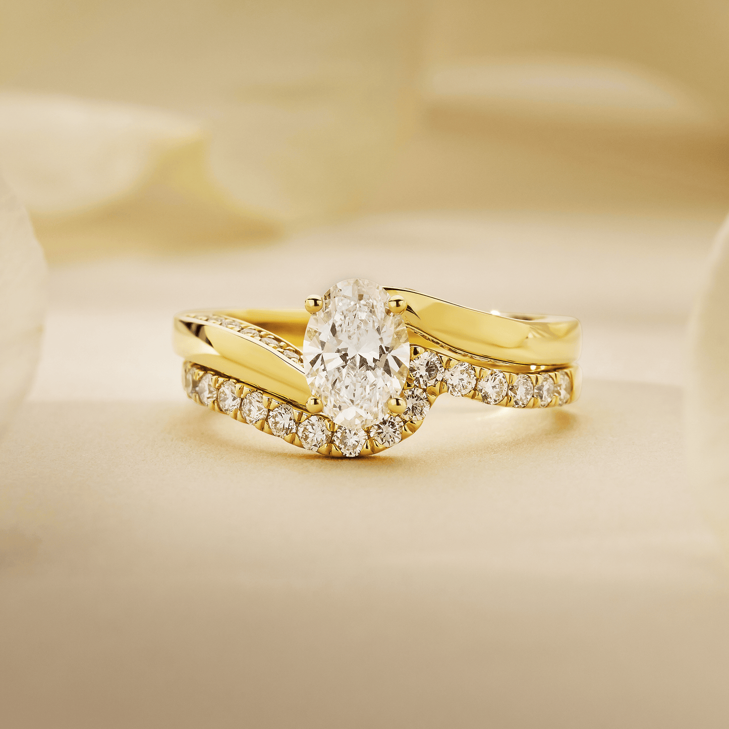 18ct Yellow Gold Forever Fairytale Wedding Ring with Lab-Grown Diamonds