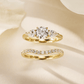 18ct Yellow Gold Past Present Future Wedding Ring with Lab-Grown Diamonds