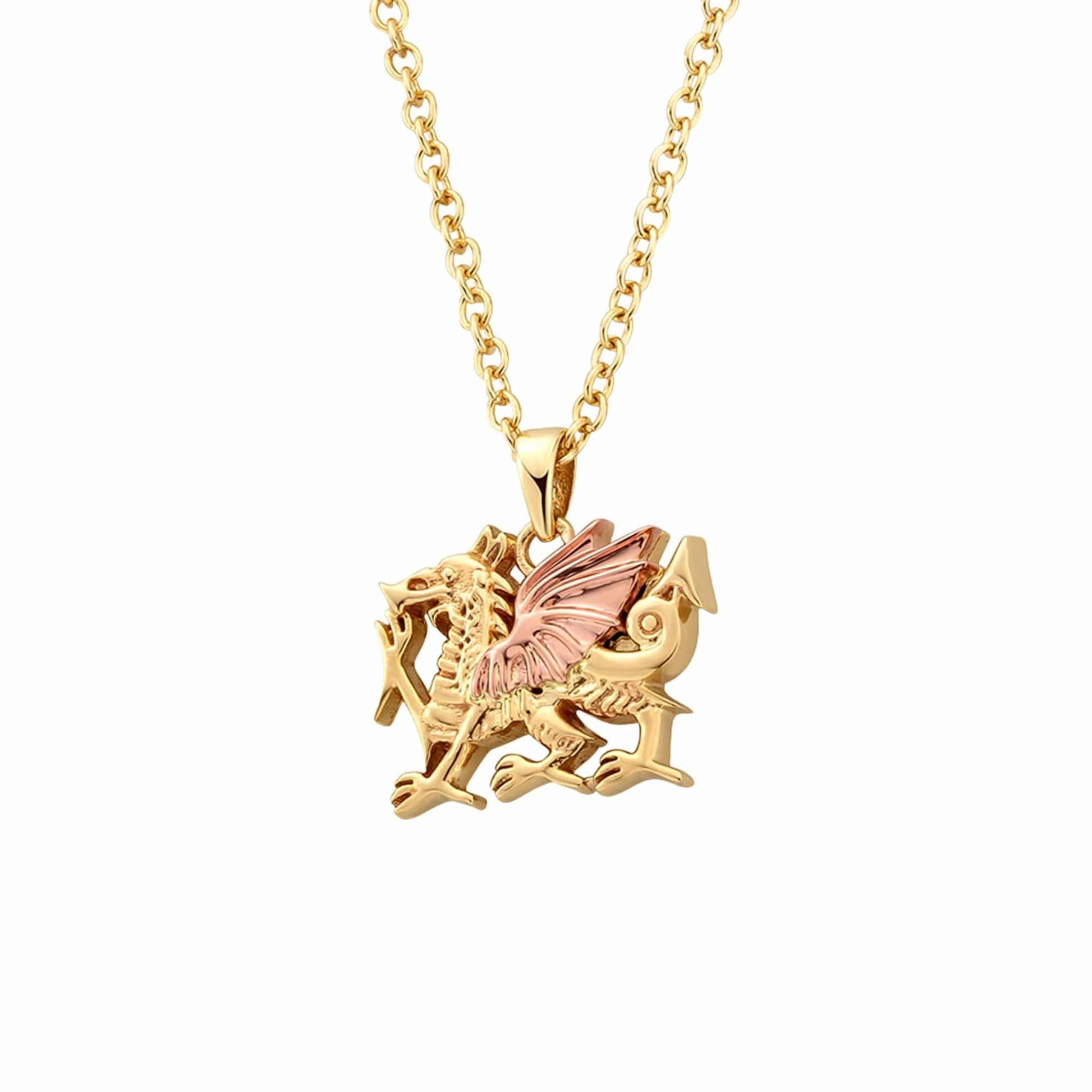 Royal Clogau® 9ct Solid Gold Welsh Dragon Pendant