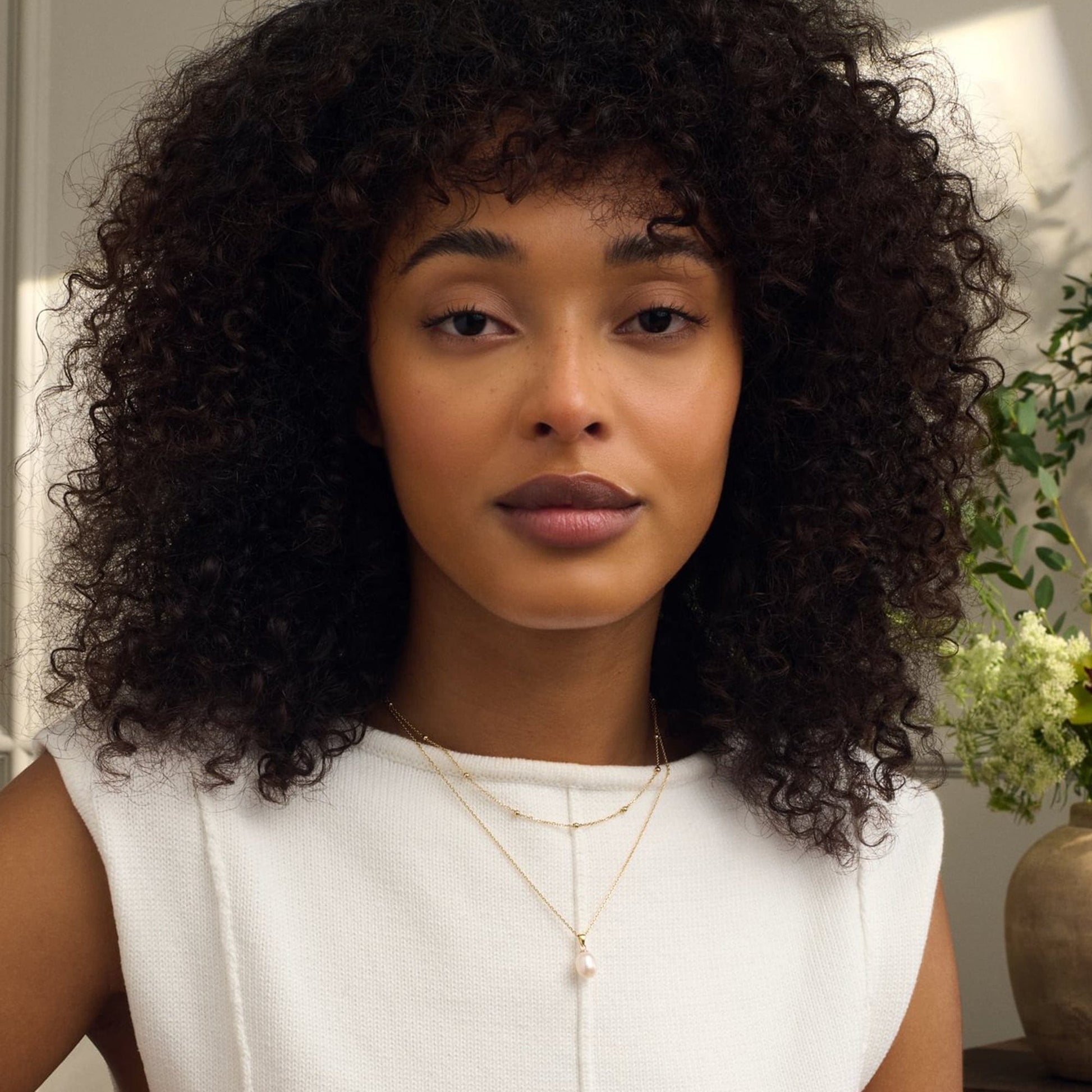 Nature's Wonder 9ct Solid Gold Beachcomber Layered Necklace with Pearl