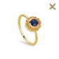 Filigree Gold and Sapphire Ring