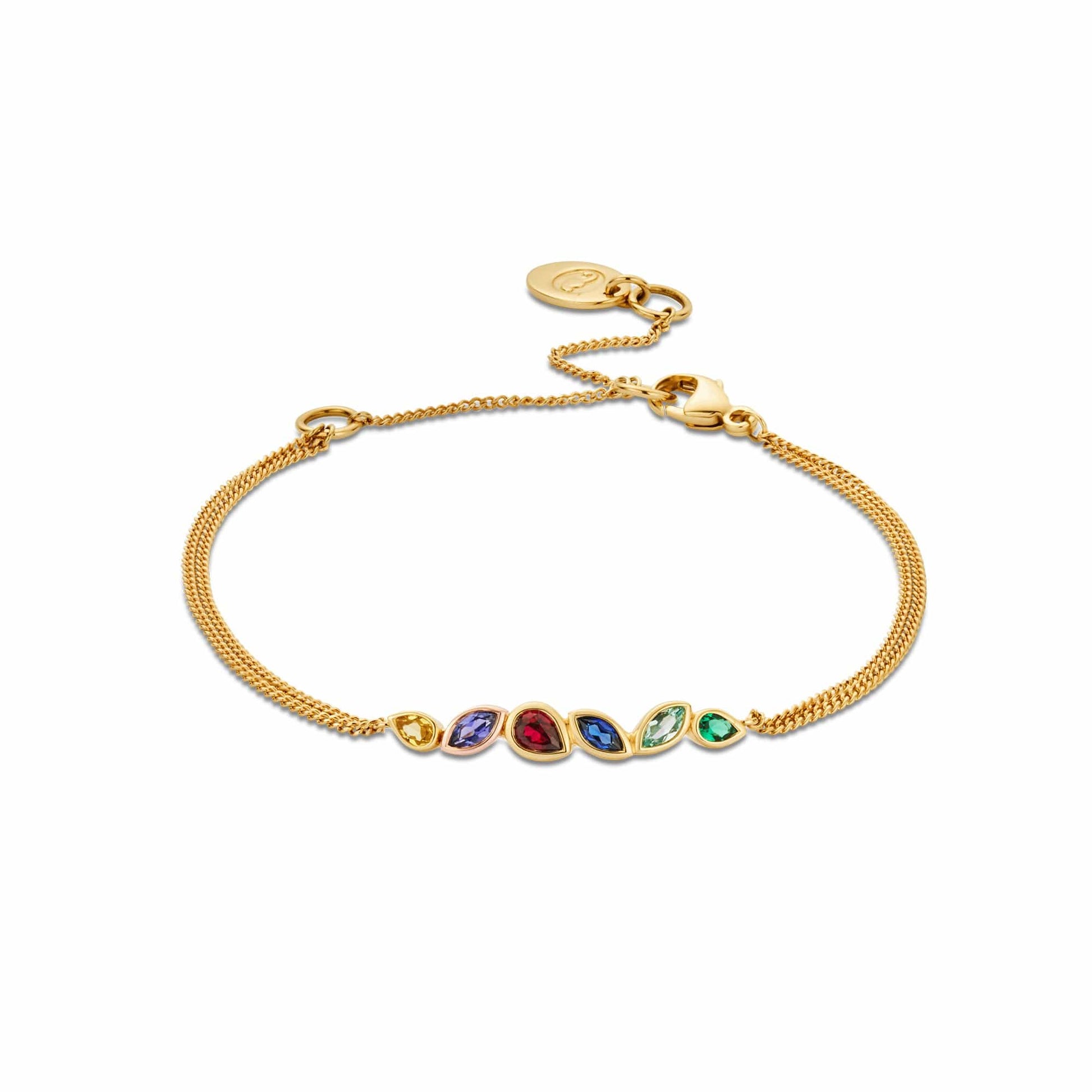 Cariad® 9ct Solid Gold Lab-Grown Multi-Stone Bracelet