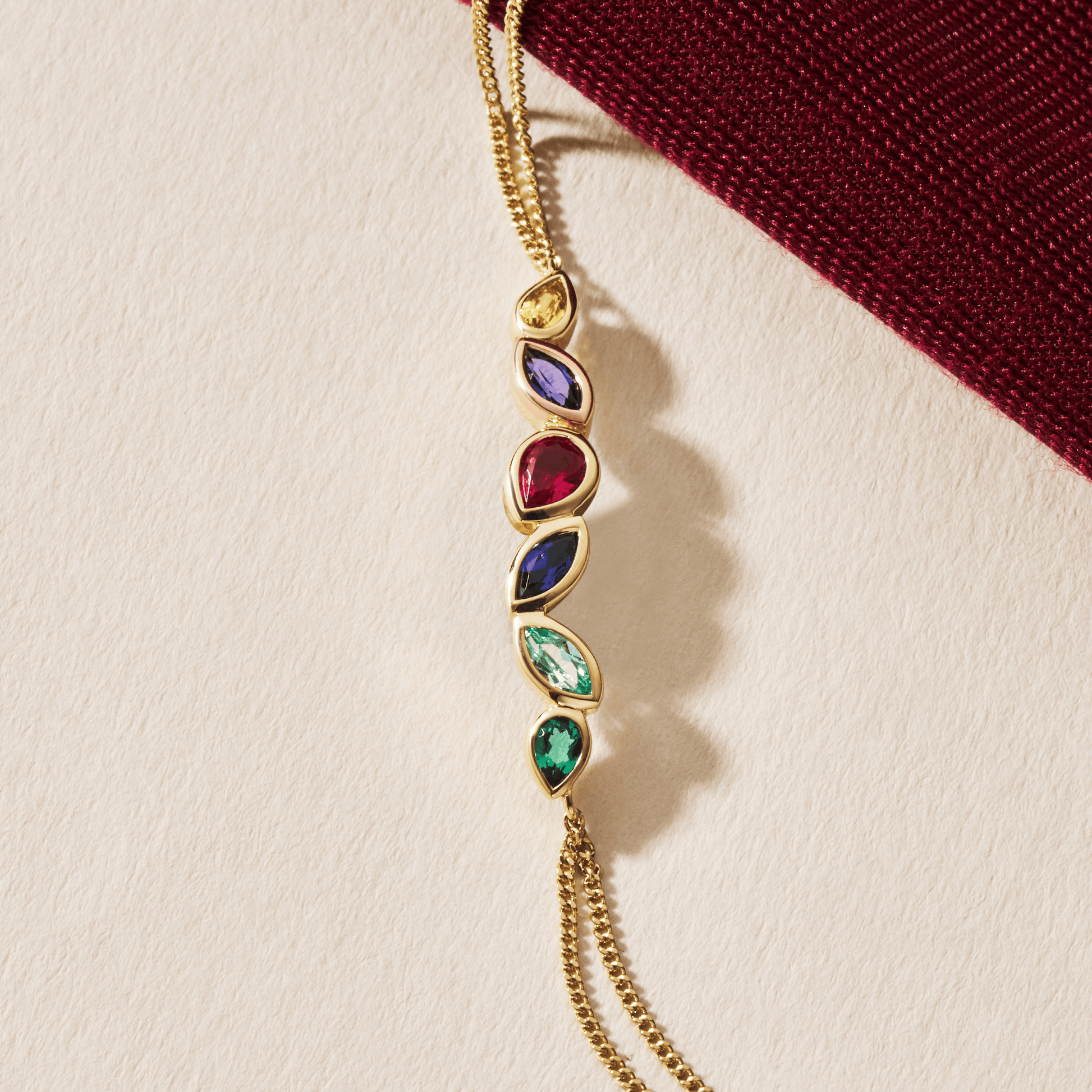 Cariad® 9ct Solid Gold Lab-Grown Multi-Stone Bracelet
