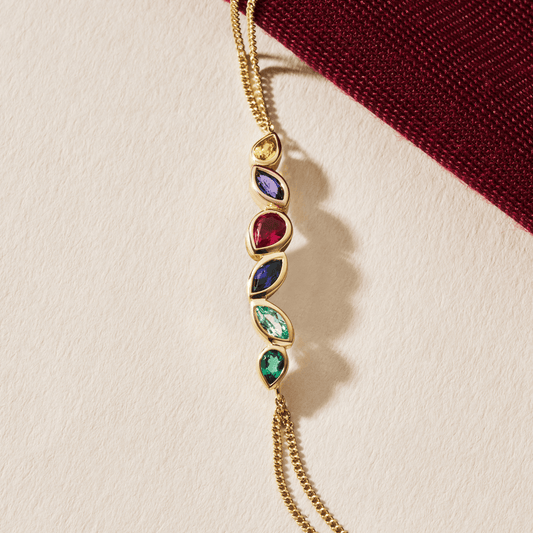 Cariad® 9ct Solid Gold Lab-Grown Multi-Stone Bracelet