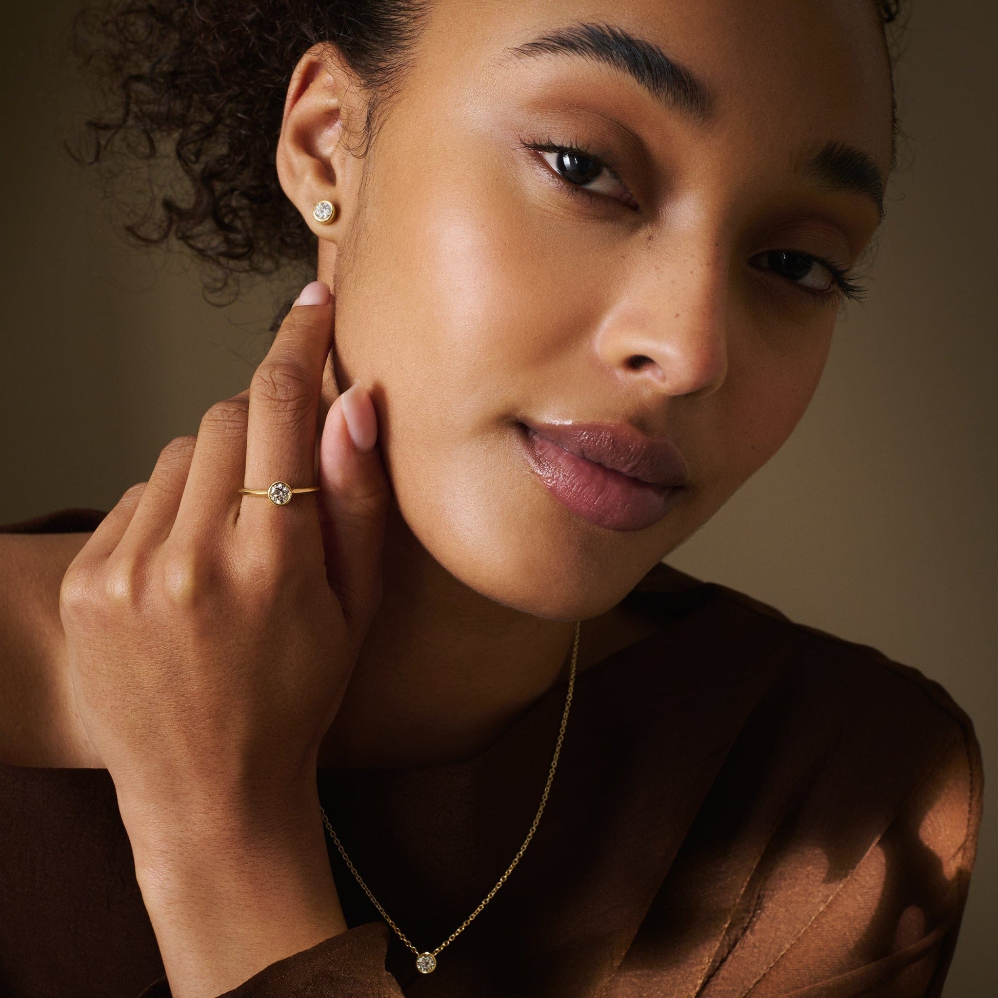 Clogau® Celebration 9ct Solid Gold Stud Earrings with 0.5ct Lab-Grown Diamonds