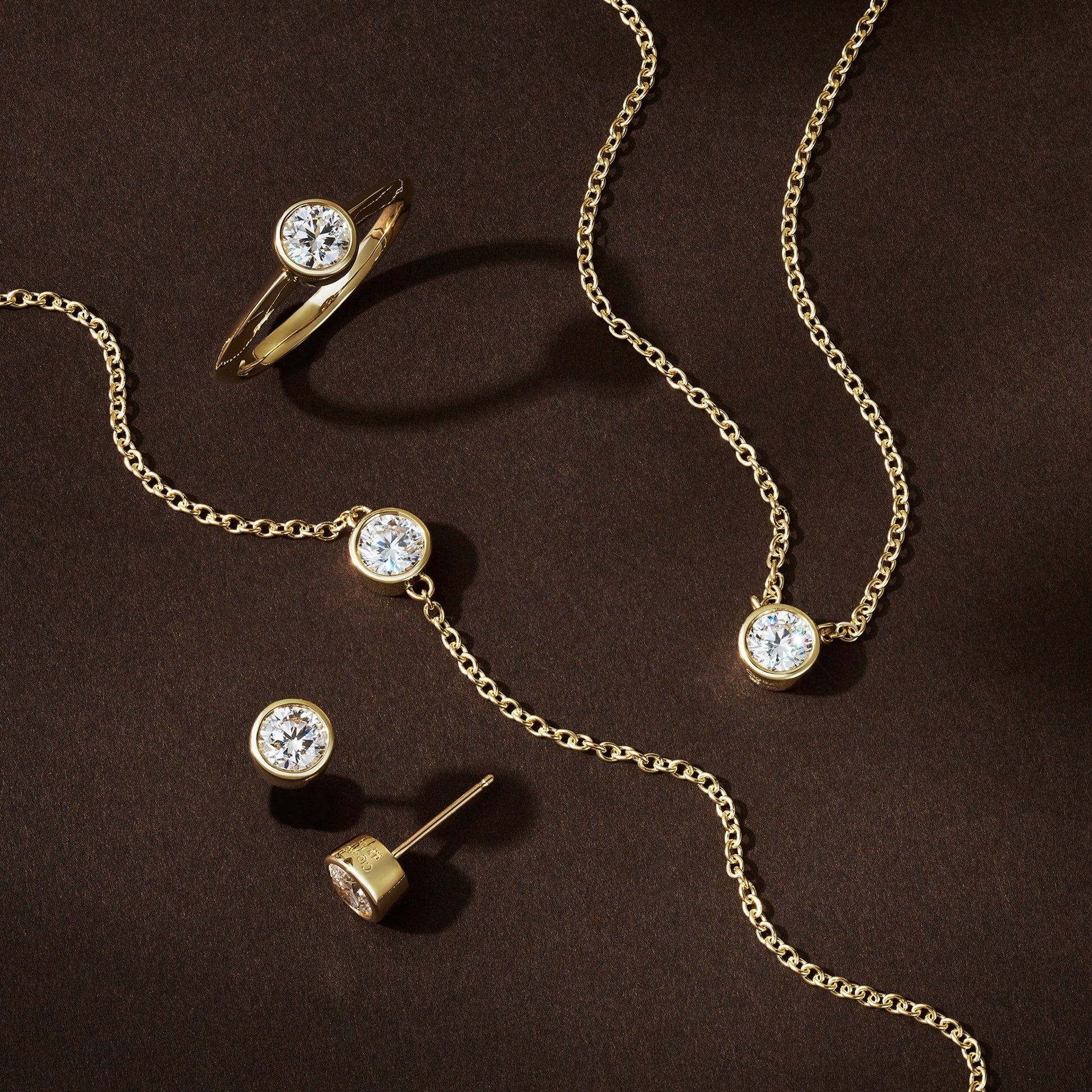 Clogau® Celebration 9ct Solid Gold Stud Earrings with 0.5ct Lab-Grown Diamonds