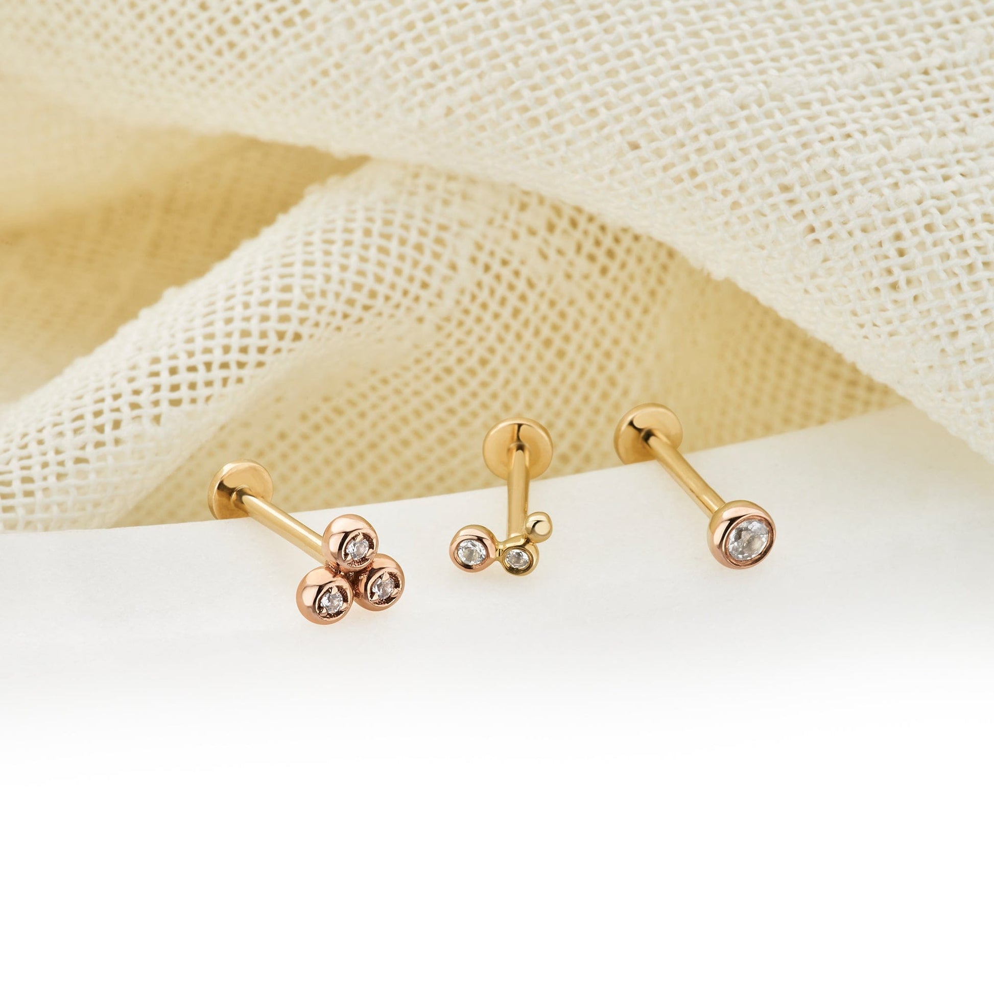 Clogau® Celebration Gold and Laboratory-Created Diamond Bubbles Piercing Stud