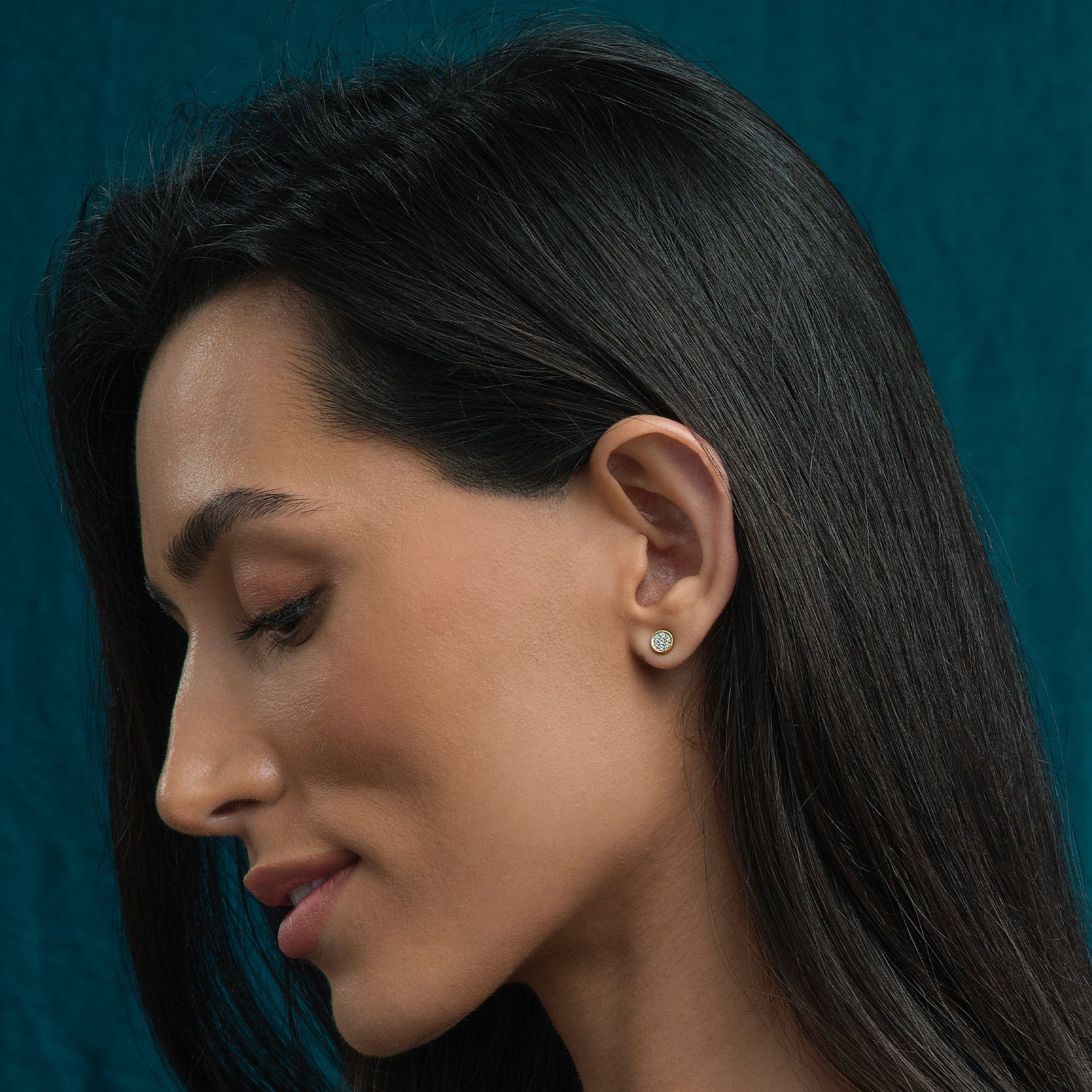 Clogau® Celebration 9ct Solid Gold Stud Earrings with Pavé-Set Lab-Grown Diamonds