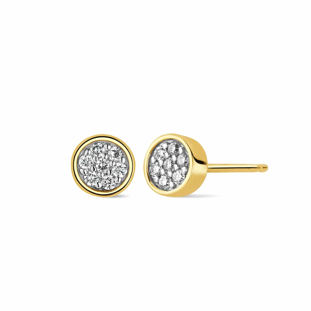 ® Celebration 9ct Solid Stud Earrings Pavé Set Lab Grown Diamonds