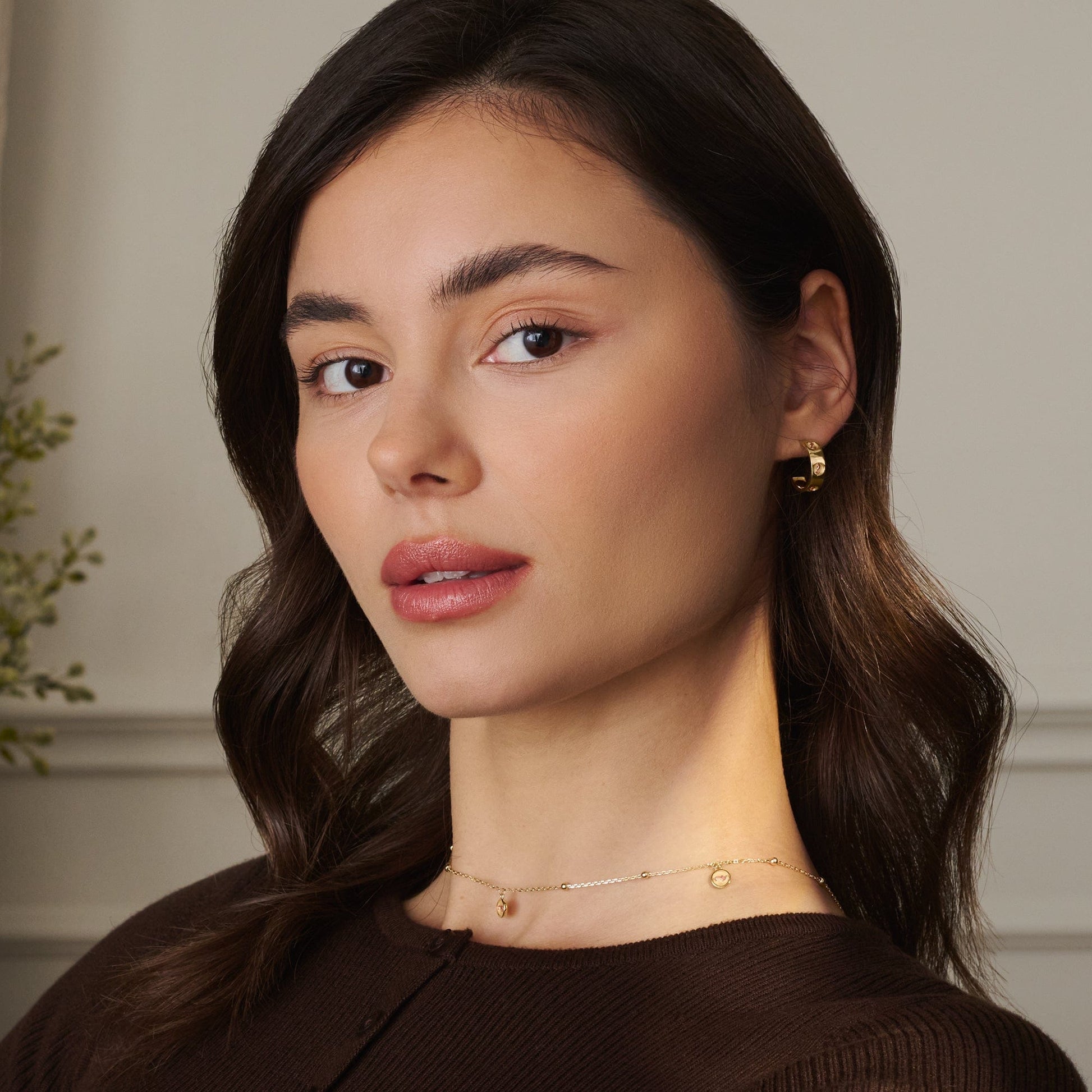 Insignia 9ct Solid Gold Half-Hoop Earrings