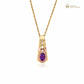 Tree of Life® Delphinium Gold and Amethyst Pendant
