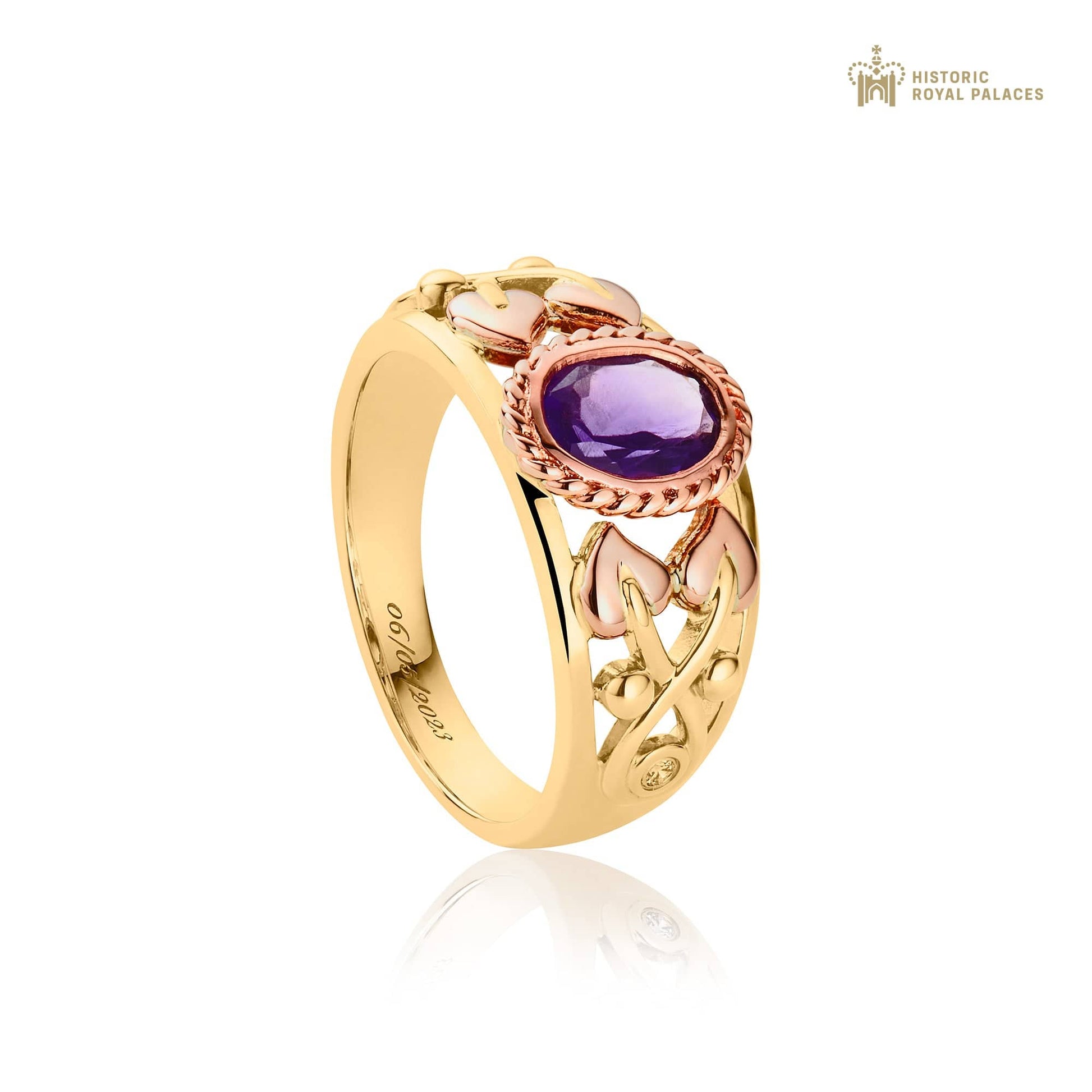 Tree of Life® Delphinium Gold and Amethyst Ring
