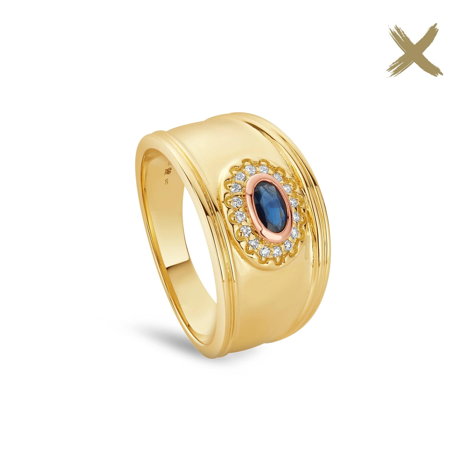 Princess Diana Gold, Sapphire and Diamond Ring