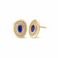 Princess Diana Gold, Sapphire and Diamond Stud Earrings