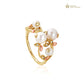 Lily of the Valley Gold, Diamond and Pearl Ring