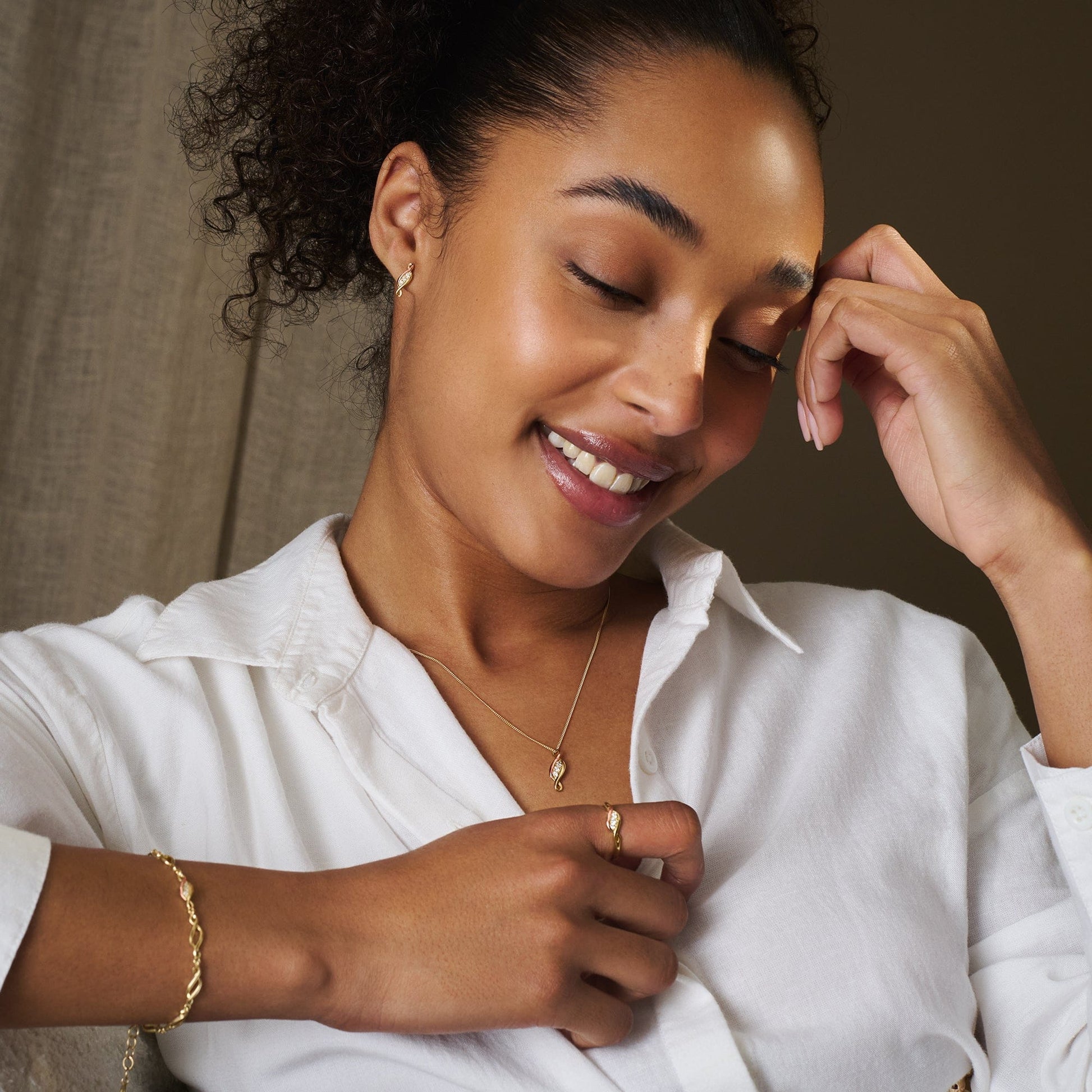 Past Present Future® 9ct Solid Gold Pendant with Diamonds