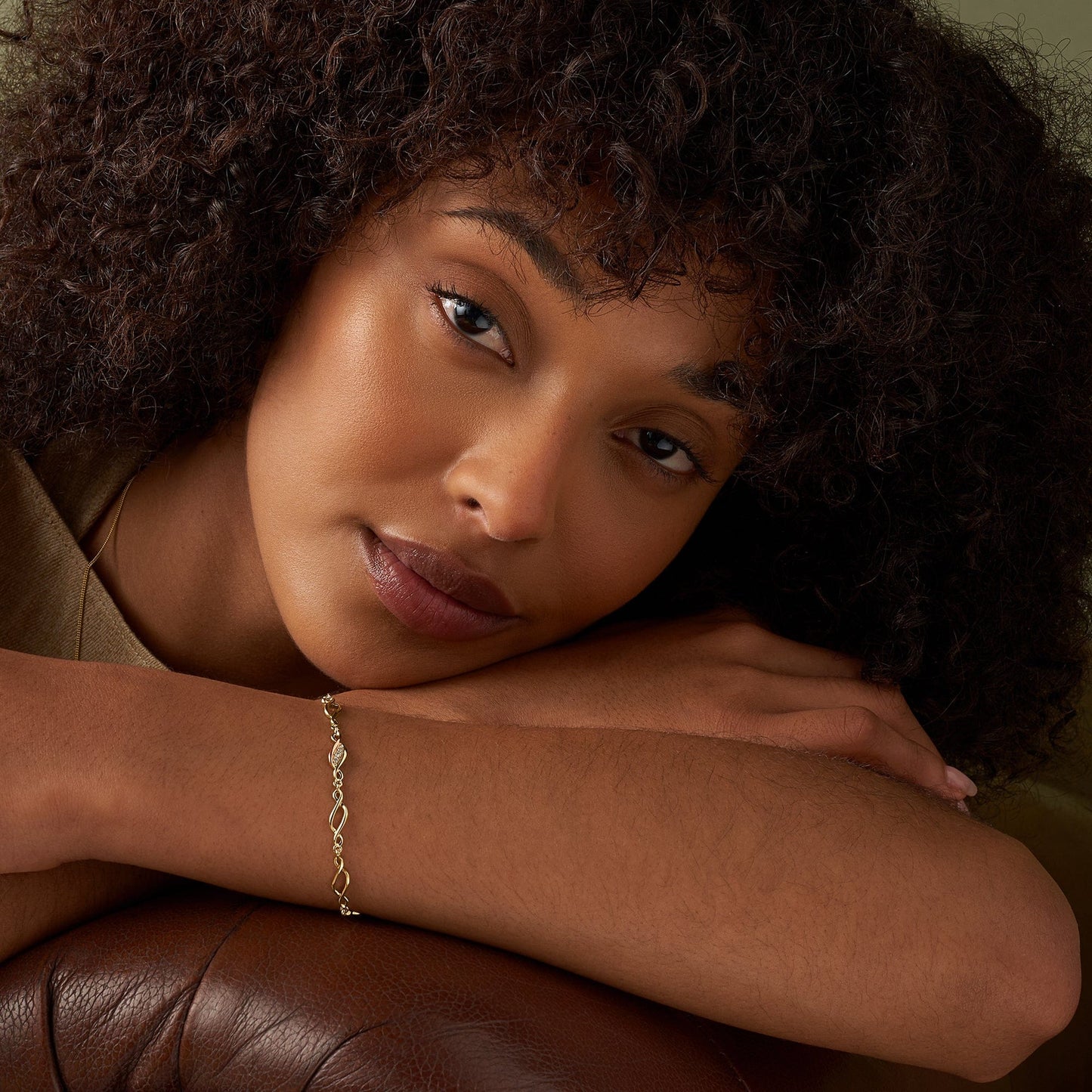 Past Present Future® 9ct Solid Gold Multi-Link Bracelet with Diamonds