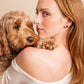 Paw Prints 9ct Solid Gold Stud Earrings with Diamonds